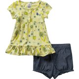 Carhartt Printed Dress & Diaper Cover Set - Infant Girls' Chambray Yellow, 3M