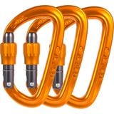 CAMP USA Orbit Locking Carabiner - 3-Pack Orange, One Size