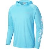 Columbia Terminal Tackle Pullover Hoodie - Men's Riptide/White Logo, L