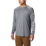 Columbia Terminal Tackle Heather Shirt - Men's Charcoal Hthr/Cool Grey Logo, XL