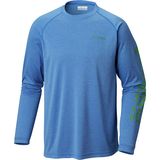 Columbia Terminal Tackle Heather Shirt - Men's Vivid Blue Heather/Clean Green L, XL
