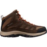 Columbia Crestwood Mid Waterproof Hiking Boot - Men's Dark Brown/Dark Adobe, 14.0