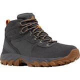 Columbia Newton Ridge Plus II Suede WP Wide Hiking Boot - Men's Dark Grey/Gold Amber, 11.0