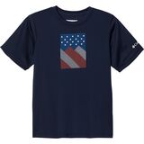 Columbia Grizzly Ridge Short-Sleeve Graphic Shirt - Toddler Boys' Collegiate Navy Starry Peaks, 3T