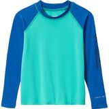 Columbia Sandy Shores Long-Sleeve Sunguard - Toddlers' Electric Turquoise/Bright Indigo, 4T