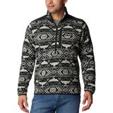 Columbia Sweater Weather II Printed 1/2-Zip Fleece - Men's Black Checkered Peaks Tonal Print, L
