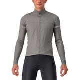 Castelli Fondo Full-Zip Long-Sleeve Jersey - Men's Nickel Gray/Blue Reflex, L