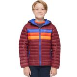 Cotopaxi Fuego Down Hooded Jacket - Boys' Burgundy Stripes, XS