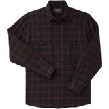 Filson Lightweight Alaskan Guide Shirt - Men's Black/Burgundy Heather, XL