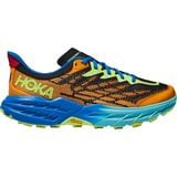 HOKA Speedgoat 5 Trail Running Shoe - Men's Solar Flare/Diva Blue, 8.0