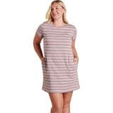 Toad&Co Windmere II Short-Sleeve Dress - Women's Faded Lilac 90's Stripe, XL
