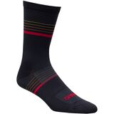 Louis Garneau Conti Long Sock Black/Red/Multi Lines, L/XL