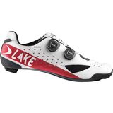 Lake CX238 Wide Cycling Shoe - Men's White/Red, 50.0