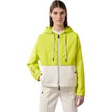 Moncler Grenoble Lightweight Cropped Shell Zip Up Cardigan - Women's Off White Neon, L