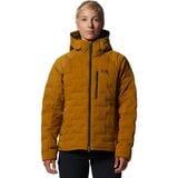 Mountain Hardwear Stretchdown Hooded Jacket - Women's Olive Gold, L