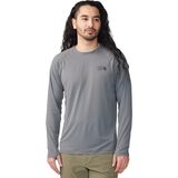 Mountain Hardwear Crater Lake Long-Sleeve Crew Shirt - Men's Foil Grey, XL