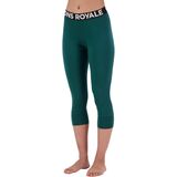 Mons Royale Cascade Merino Flex 200 3/4 Legging - Women's Evergreen, XL