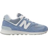 New Balance 574 Leather/Suede Shoe Blue/White, 8.5