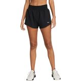 Nike One Dri-Fit 3in Brief Lined Short - Women's Black/Reflective Silv, XS