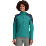 Outdoor Research Ferrosi Hooded Jacket - Women's Tropical/Naval Blue, XXL