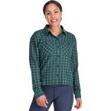 Outdoor Research Feedback Lightweight Flannel Shirt - Women's Deep Lake Plaid, XL