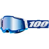 100% Racecraft 2 Mirrored Lens Goggles Blue/Mirror Blue Lens, One Size