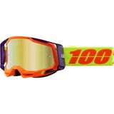100% Racecraft 2 Mirrored Lens Goggles Panam/Mirror Gold Lens, One Size