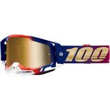 100% Racecraft 2 Mirrored Lens Goggles United/True Gold Lens, One Size