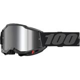 100% ACCURI 2 Goggles Black/Mirror Silver Lens, One Size