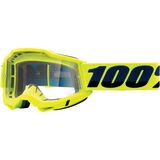 100% ACCURI 2 Goggles Fluo/Yellow/Clear Lens, One Size