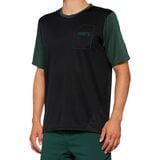 100% Ridecamp Short-Sleeve Jersey - Men's Black/Forest Green, S