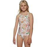 O'Neill Arden Floral Tie Straps One-Piece Swimsuit - Girls' Vanilla, 6