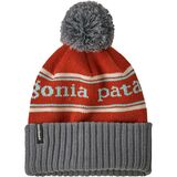 Patagonia Powder Town Pom Beanie - Kids' Park Stripe: Burl Red, One Size