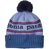 Patagonia Powder Town Pom Beanie - Kids' Park Stripe Knit/Beluga, One Size
