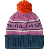 Patagonia Powder Town Pom Beanie - Kids' Park Stripe Knit: Light Star Pink, One Size