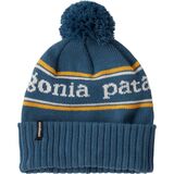 Patagonia Powder Town Pom Beanie - Kids' Park Stripe Knit: Wavy Blue, One Size