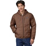 Patagonia Diamond Quilted Bomber Hooded Jacket - Men's Moose Brown, L
