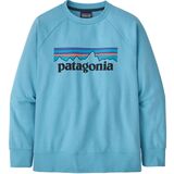 Patagonia Lightweight Crew Sweatshirt - Boys' P-6 Logo/Lago Blue, XL