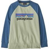 Patagonia Lightweight Crew Sweatshirt - Boys' P-6 Logo/Salvia Green, XL