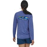 Patagonia Capilene Cool Daily Graphic Long-Sleeve Shirt - Women's Boardshort Logo/Current Blue X-Dye, XL