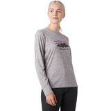 Patagonia Capilene Cool Daily Graphic Long-Sleeve Shirt - Women's Free Hand Fitz Roy/Feather Grey, S