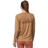 Patagonia Capilene Cool Daily Graphic Long-Sleeve Shirt - Women's 73 Skyline/Tinamou Tan X-Dye, XL