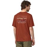Patagonia Capilene Cool Daily Graphic Short-Sleeve Shirt - Men's 73 Skyline/Burl Red X-Dye, L