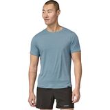 Patagonia Capilene Cool Lightweight Short-Sleeve Shirt - Men's Light Plume Grey - Steam Blue X-Dye, XS