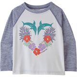 Patagonia Capilene Cool Daily Crew Top - Infant Girls' Dolphin Heart/White, 12M