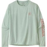 Patagonia Capilene Cool Daily Long-Sleeve T-Shirt - Girls' Forge Mark Crest/Lite Distilled Green, XL