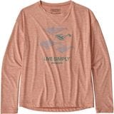 Patagonia Capilene Cool Daily Long-Sleeve T-Shirt - Girls' Live Simply Pod/Mellow Melon, L