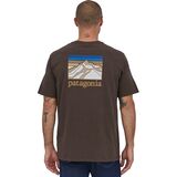 Patagonia Line Logo Ridge Pocket Responsibili-T-Shirt - Men's Cone Brown, XS