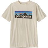 Patagonia P-6 Logo T-Shirt - Girls' Undyed Natural, L