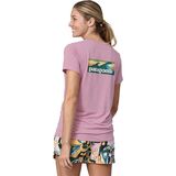 Patagonia Cap Cool Daily Graphic Shirt - Waters - Women's Boardshort Logo/Milkweed Mauve X-Dye, L